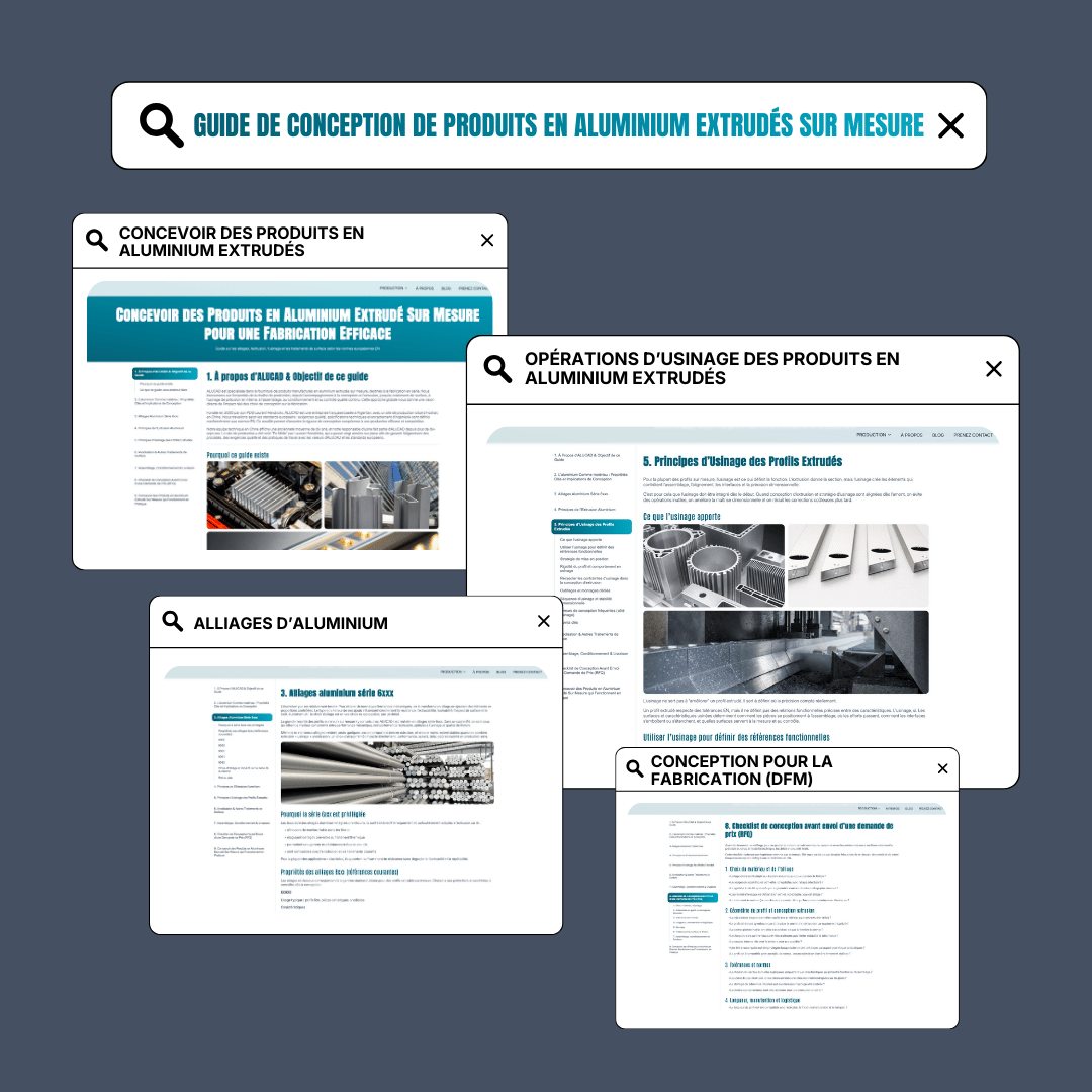 Guide de conception pour la fabrication de profils aluminium extrudés sur mesure