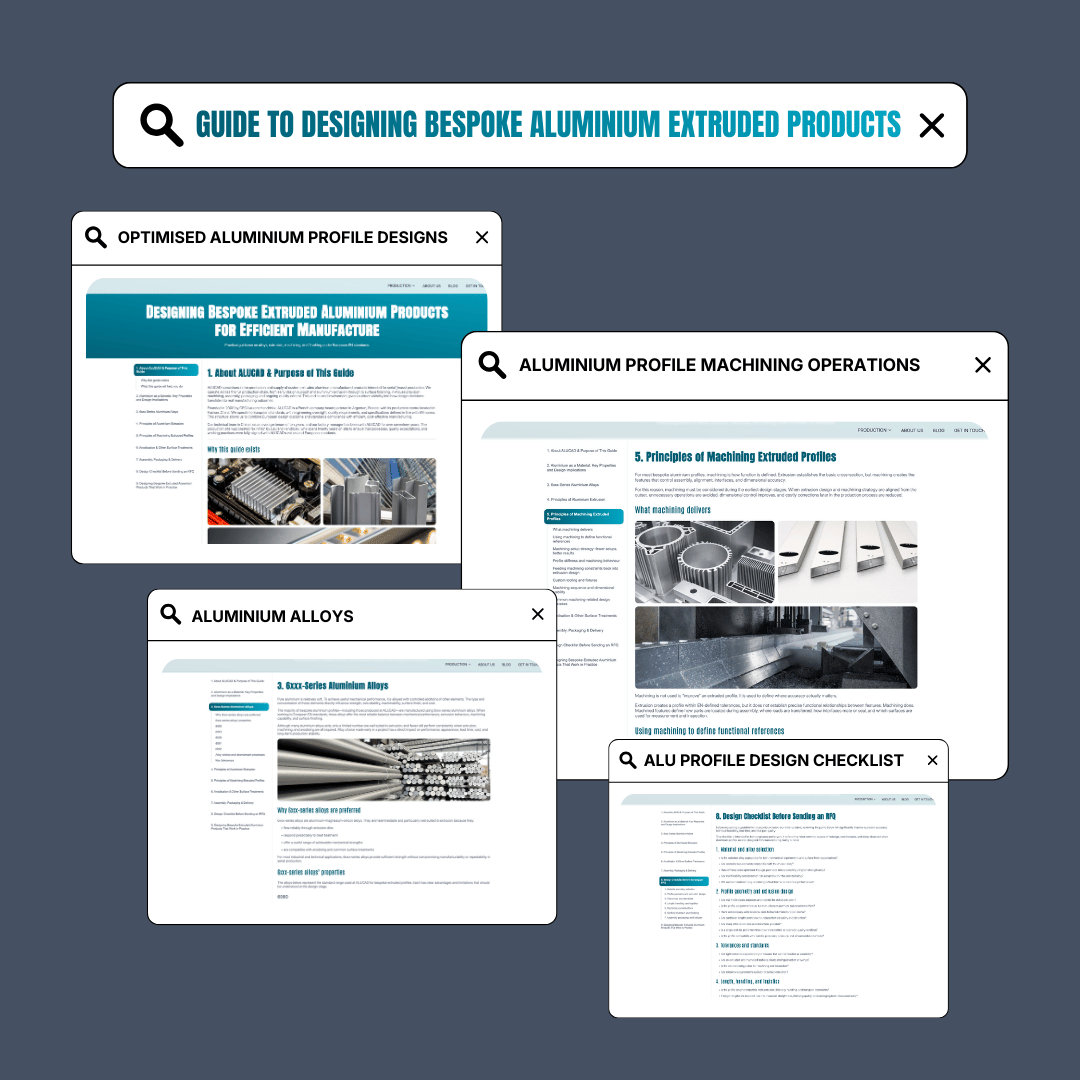 Design-for-manufacture guide for bespoke extruded aluminium profiles