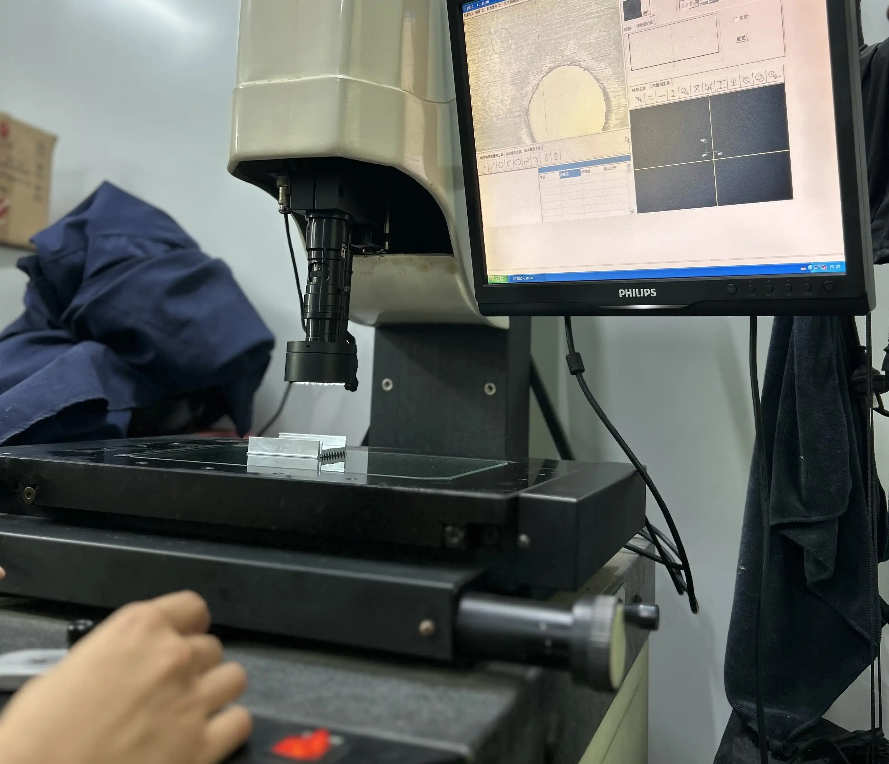 Digital inspection of machined aluminium profiles